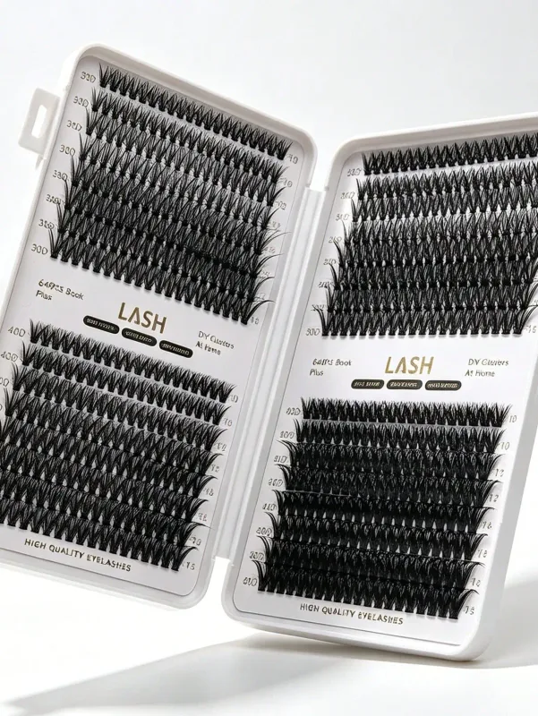 640Pcs DIY Lash Clusters Book Mixed Length 30D 80D D Curl 10-16mm Individual Lashes Home Eye Makeup Tool