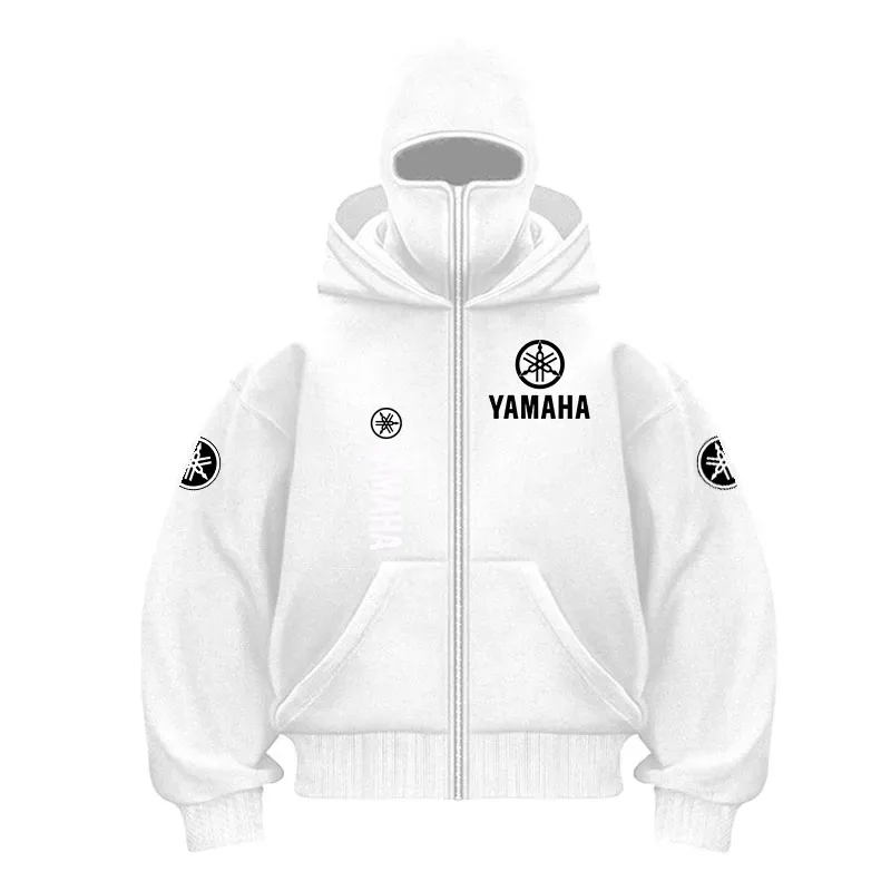 Yamaha Logo gedruckt Baumwolle Radfahren Maske Reißverschluss Hoodie Männer und Frauen Herbst und Winter neue Stil Mode lässig Retro Radfahren Jer