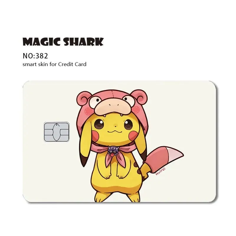 Maigc Shark Cute Pokemons Mewtwo Eevee Pikachu Gengar Sticker Film Cover for Debit Credit Card No Fade — image 12