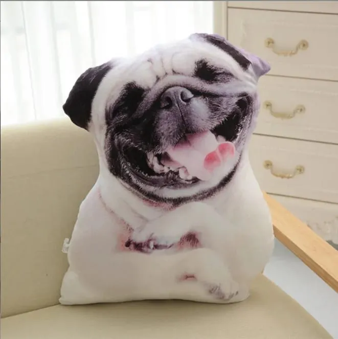 3D printed simulation dog pillow funny pet shaped pillow living room bedroom soft decoration personalized holiday gift — image 6