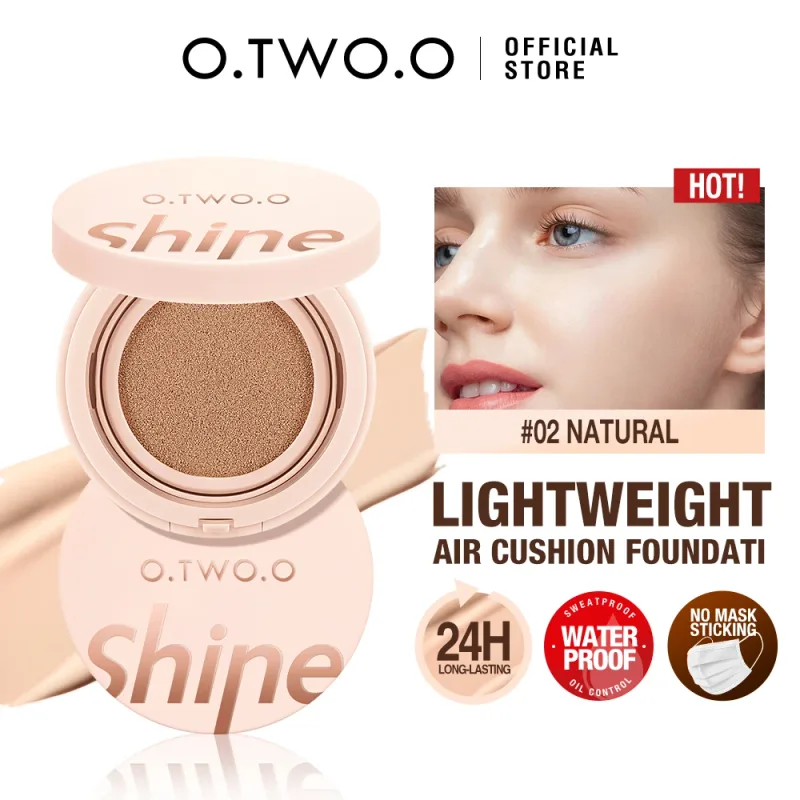 O.TWO.O-Juego de maquillaje facial, Primer cojín de aire, crema BB Invisible, control de aceite, enfoque suave de poros, Cosméticos de piel brillante de larga duración, 2 uds.
