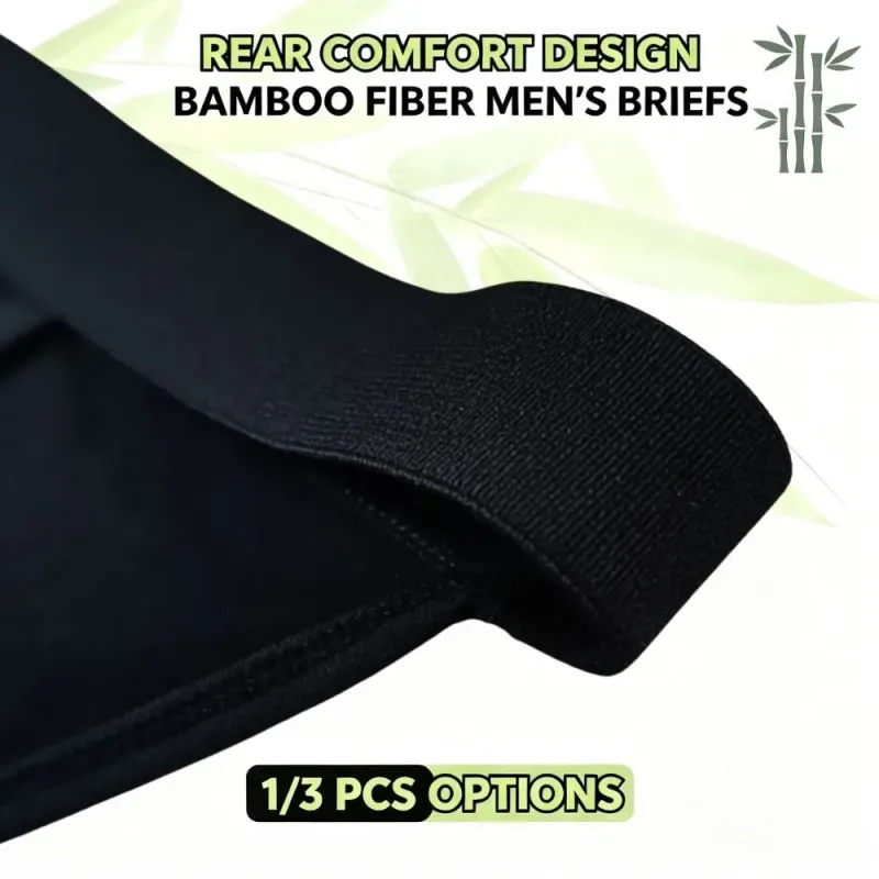 Soft Bamboo Fiber Men High‑Cut Bikini Briefs Integrated Pouch Moisture Wicking Athletic Underwear for Gym Training 1 3Pcs Set — image 11