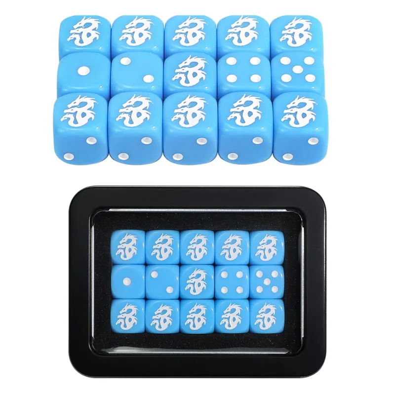 15PCS 16mm/0,63inch D6 Wargaming sada kostek pro stolní miniatury hry Sledování poškození armádní frakce žetony kostek — image 3