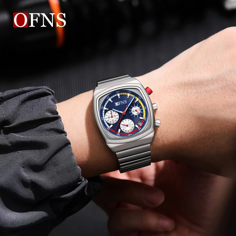 1635 New Fashion Men's Quartz Wristwatch Luminous Calendar Waterproof Steel Strap Casual Sport Watches for Man reloj hombre — image 4