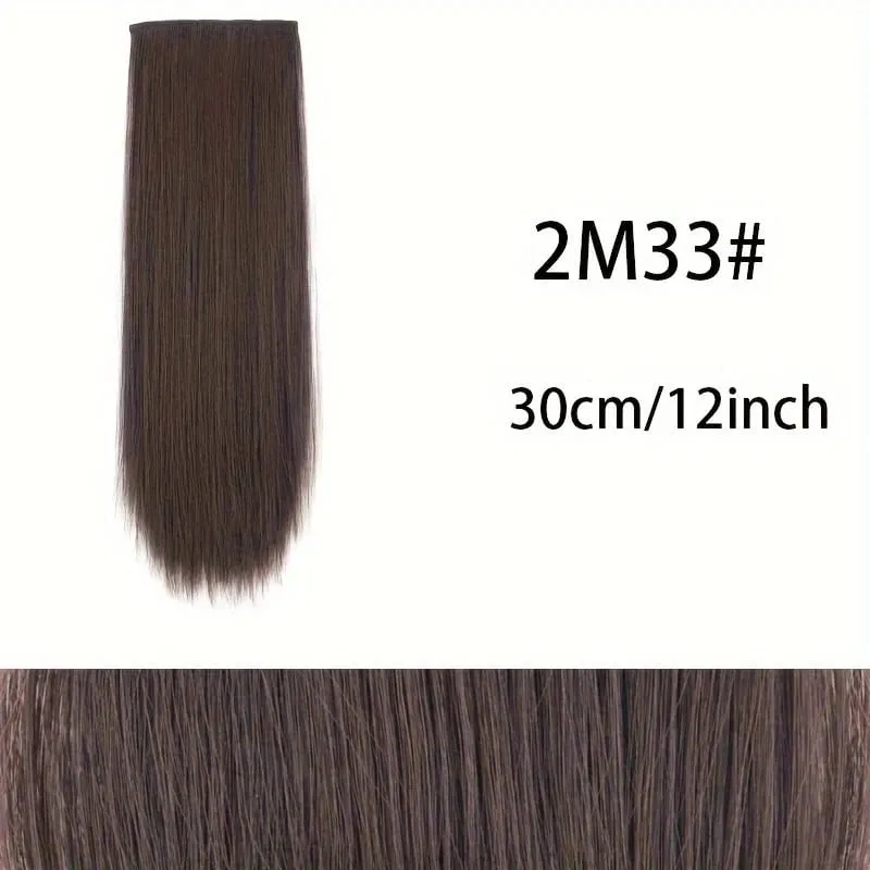30cm Synthetic Short Straight Pad Invisible Hair Extension Lining of Hair Top Side Cover Hairpiece for Women — image 10