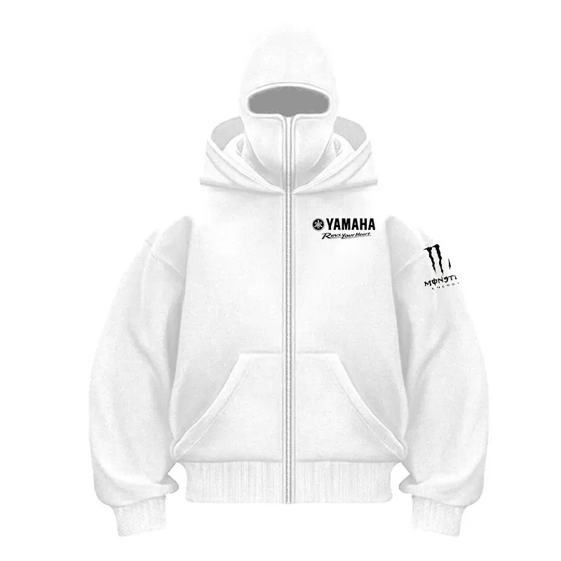 Yamaha Logo gedruckt Baumwolle Radfahren Maske Reißverschluss Hoodie Männer und Frauen Herbst und Winter neue Stil Mode lässig Retro Radfahren Jer
