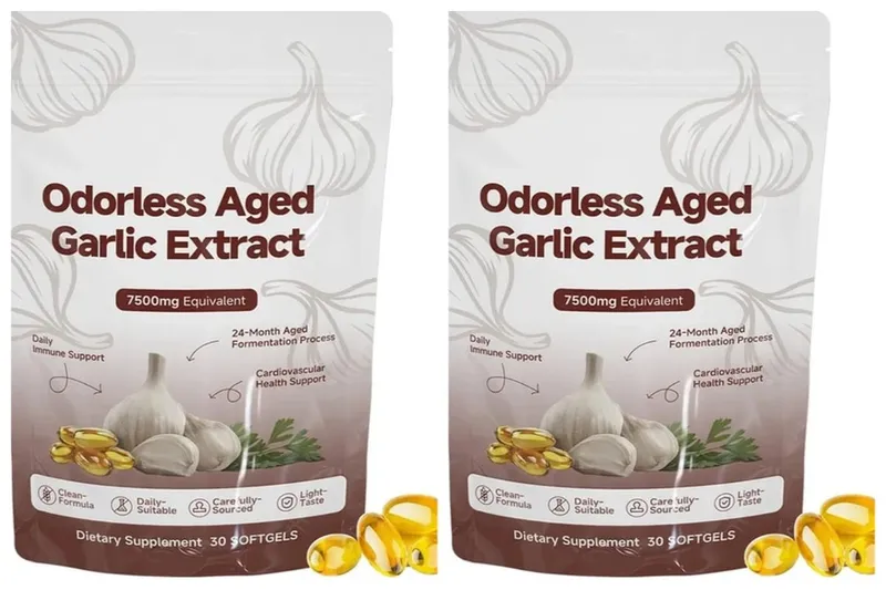 Άοσμο παλαιωμένο εκχύλισμα σκόρδου Softgels 7500mg ισοδύναμης 24-μηνης ζύμωσης για ανοσοκαρδιομεταβολική υποστήριξη Ενήλικες 30 Αριθμός — image 10