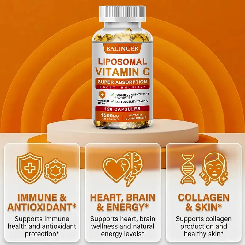 Liposomal Vitamin C Supports Antioxidant Health & Immune Function High Absorption Non-GMO Gluten Free – 120 Capsules — image 4