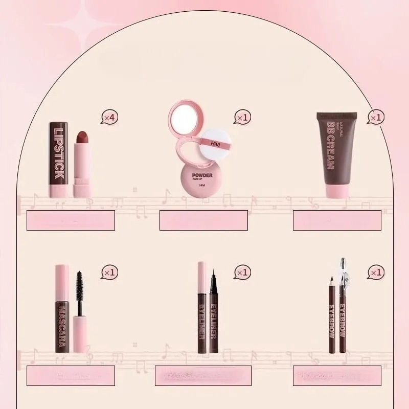 Kit Solekan 9 Keping Bergaya - Set Solekan Muka Penuh Semua-Dalam-Satu untuk Penampilan & Pemberian Hadiah Harian — image 6