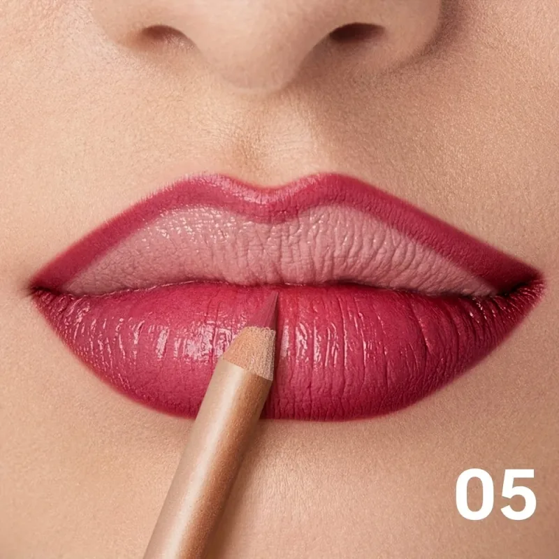 Lápis delineador labial fosco nude de longa duração à prova d'água à prova de manchas contorno preciso fórmula cremosa suave — image 19