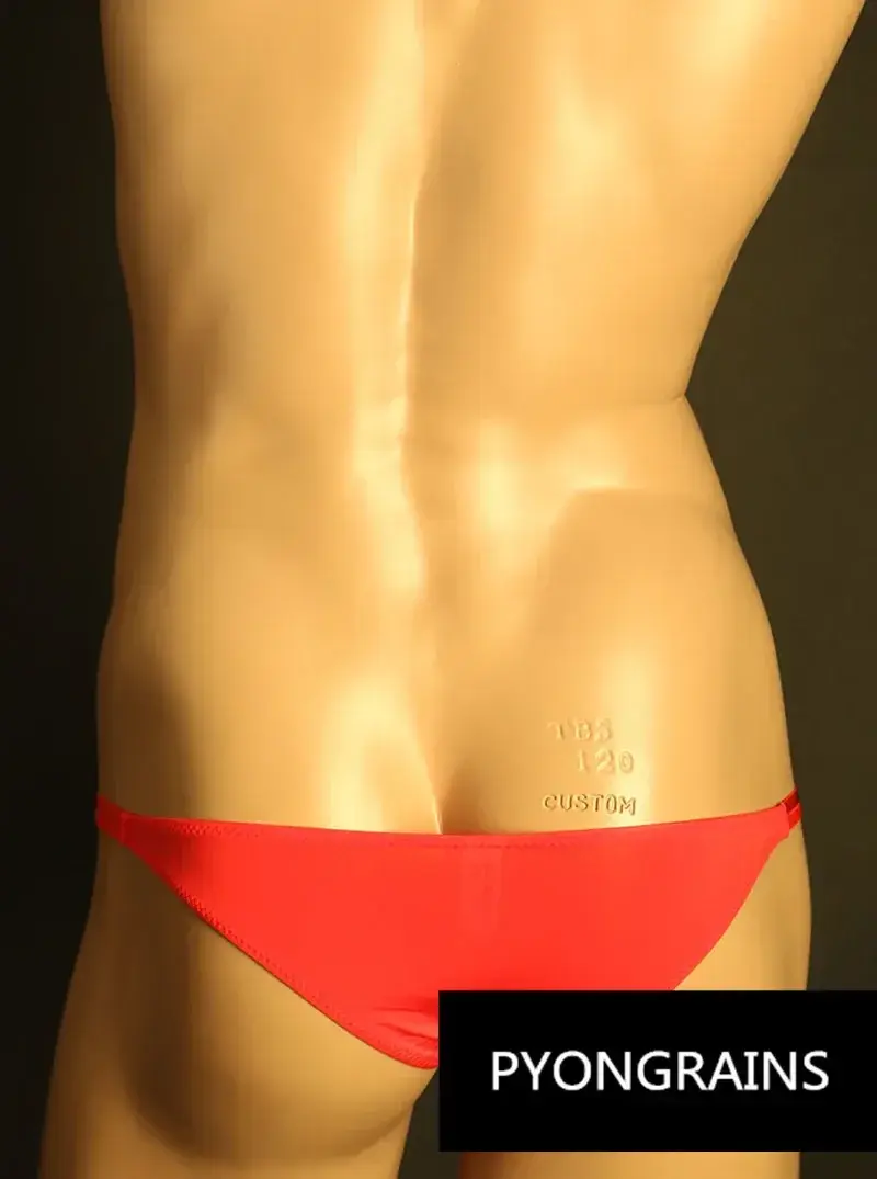 Lelaki Cincin O Logam Boleh Laras Dua Tali Nipis Bikini Seluar Rendah Naik Sutera Ais Sutera 3D U Convex Pouch Seluar Dalam Lelaki Seksi — image 15