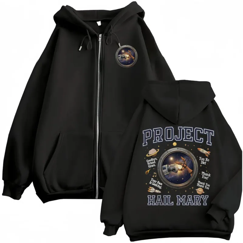 Project Hail Mary Sweatshirts Jacket Coats Rocky Jazz Hands Amaze Zip Up Hoodies Men Women Fashion High Quality Zipper Pullovers — image 1