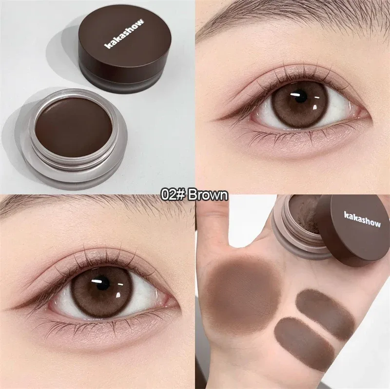Matte Black Eyeliner Cream Waterproof Big Eyes Beauty Cosmetic Long Lasting Smooth Brown Eyeliner Gel Eyeshadow Eye Liner Makeup