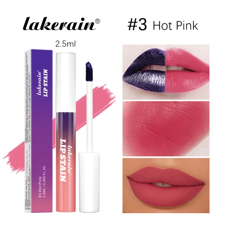 Lakerain conjunto de brilho labial casca e bastão rosa brilho labial resistente à transferência de longa duração à prova d'água brilho labial natural para mulheres — image 9