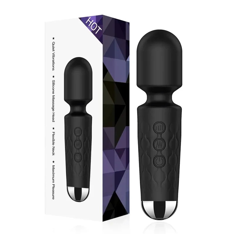 AV Vibrator Wand Personal Massager Clit Stimulator Mainan Seks untuk Wanita 20 Corak 8 Kelajuan Mini Vibrator Boleh Dicas semula Mainan Dewasa