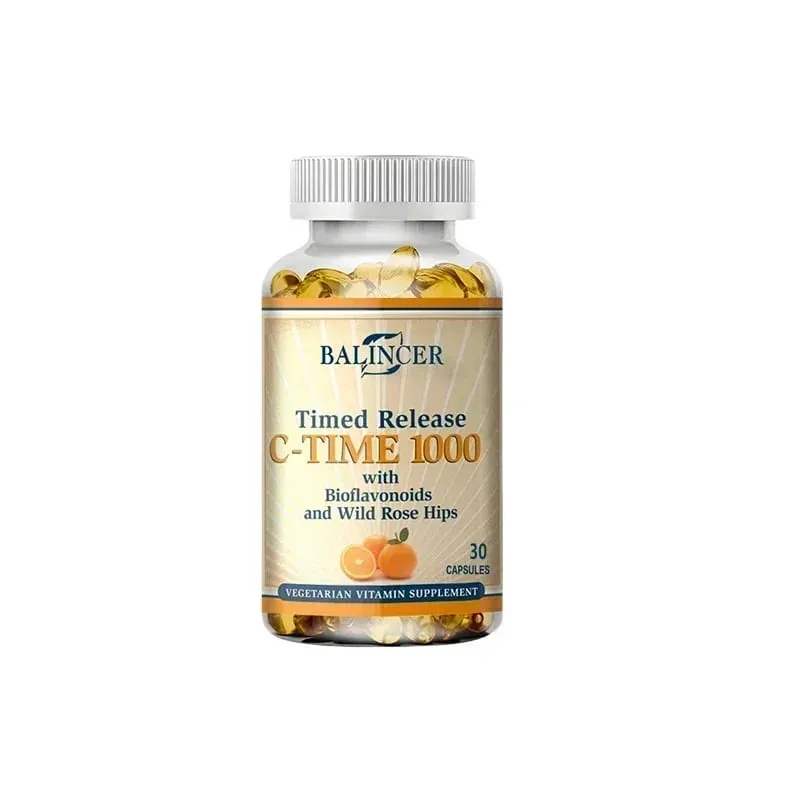 Cápsulas de vitamina C, 1000 mg, apoyo antioxidante, bienestar inmunológico, síntesis de colágeno, salud de las articulaciones de la piel y los huesos, 30/60/120 cápsulas
