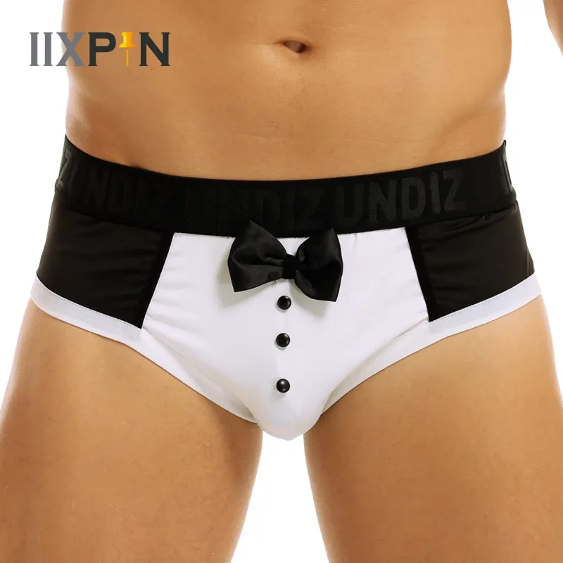 Men's Cute Tuxedo Boxer Shorts Briefs Underwear Black Color Splice Cotton Bow Tie Panties for Bedtime Surprise Underpants — image 16