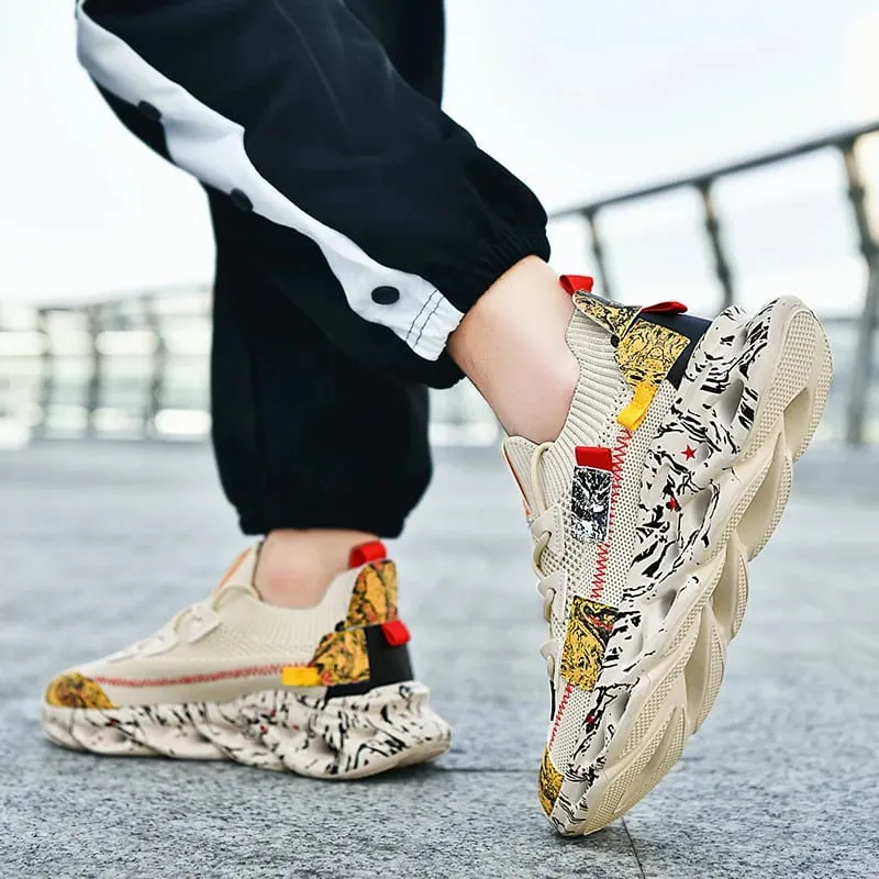 Men's Casual Sneakers Breathable Luxury Trainer Race Shoes Fashion Loafers Running Shoes for Male — image 4