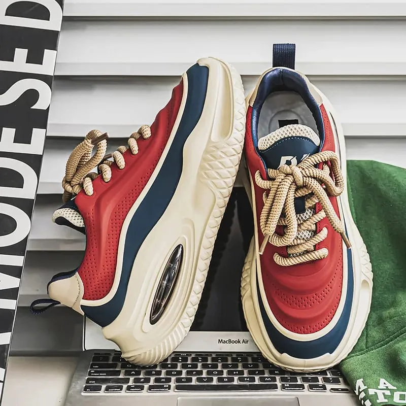 봄 여름 남성 운동화 플랫폼 캐주얼 신발 레트로 Chunky 아빠 신발 streetwear 레이스 업 워킹 남성 운동화 — image 5