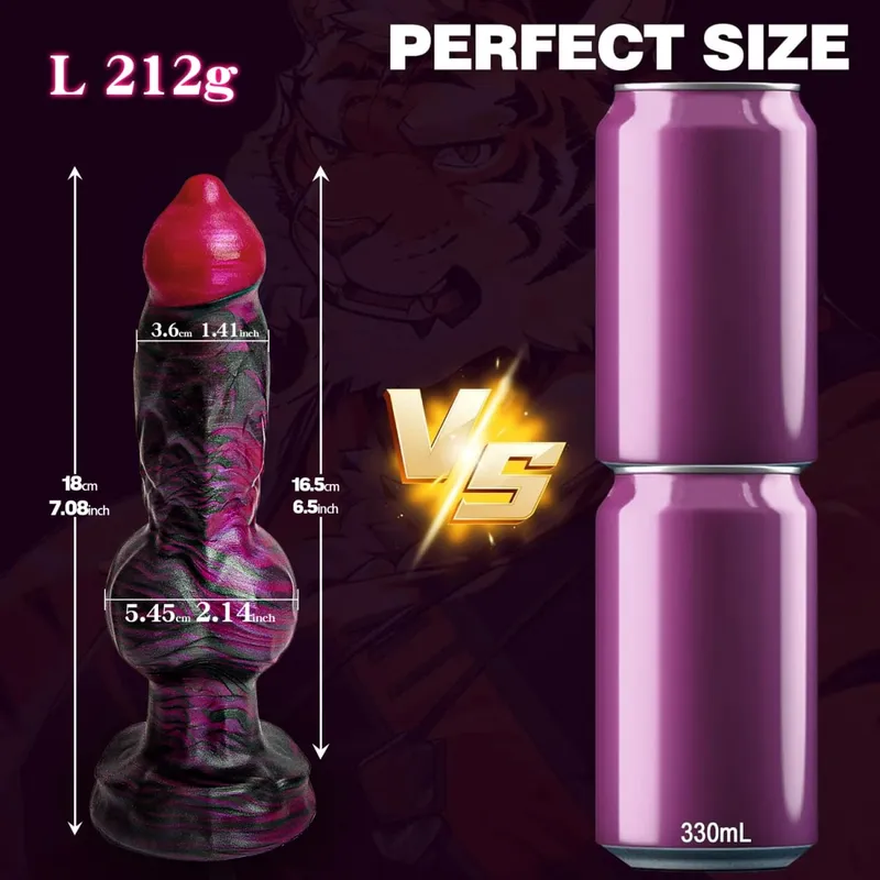 9 "Wolf Penis Anale Plug Seksspeeltje Vrouwen Beginner Hond Knoop Dildo Realistisch Siliconen Dier Met Sterke Zuignap Fantasie monster