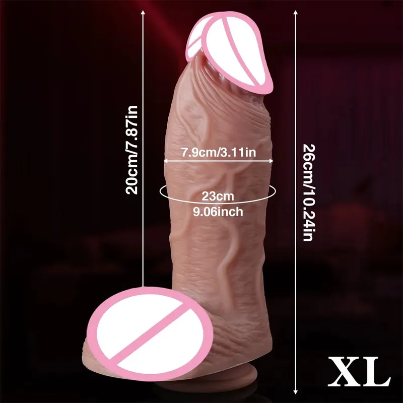 Supertjocka realistiska huddildos för anala enorma sexleksaker Silikon Kvinna Vagina Vuxen Onanist kuk Gay Big Dick Buttplug 18+