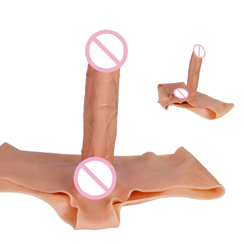 Silicone Strapon Realistic Penis Pants Wearable Solid Dildo Panties Vagina Massager Sex Toys For Women Lesbian Sexy Tools — image 1