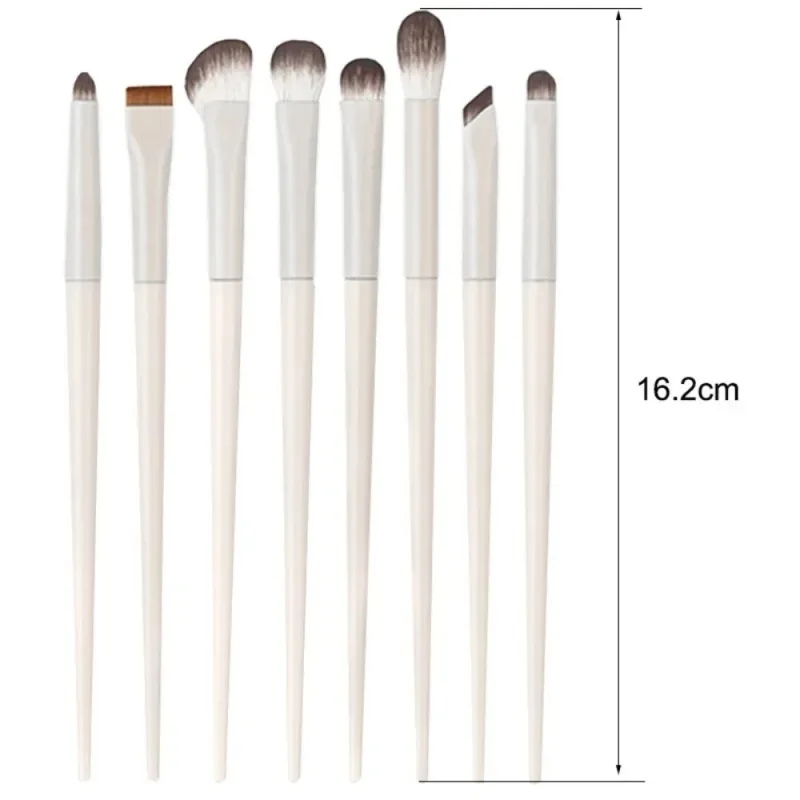 5/6/8/10Pcs Professional Eye Makeup Brushes Set Detail Eyeshadow Brush White Ultra Soft Eyeshadow Eyeliner Beauty Makeup Tools — image 2
