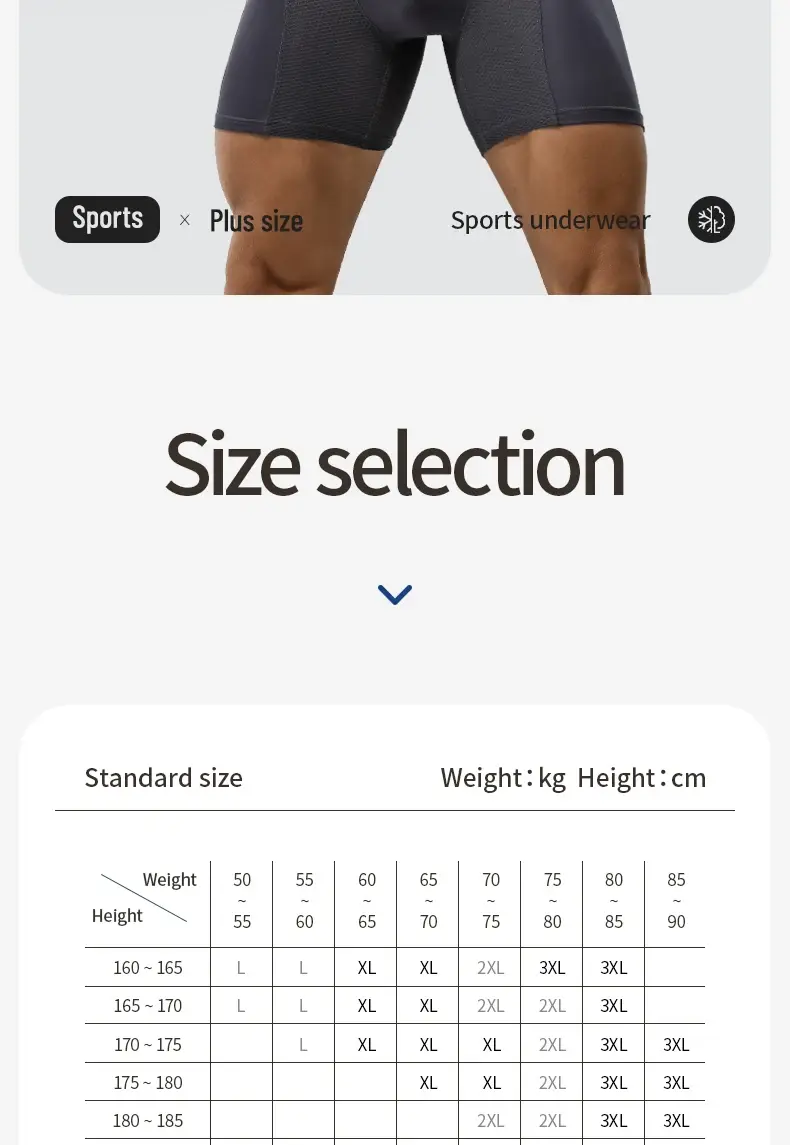 Ropa interior deportiva extendida, calzoncillos tipo bóxer para hombre, pantalones cortos cuadriláteros de entrenamiento transpirables de talla grande para correr, antiabrasión Modal — image 16