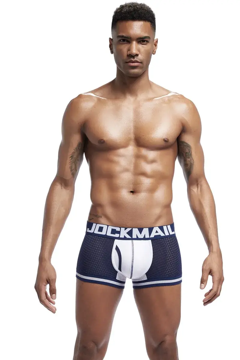 Jockmail Pakaian Dalam Jaring Boxer Pria Celana Pendek Olahraga Nyaman Lembut Bersirkulasi Celana Dalam Pria Dewasa Pakaian Dalam Wanita — image 16