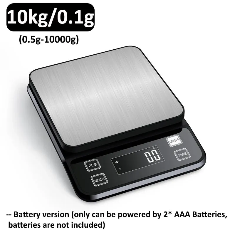 3/5/10 kg 0,1 g digital elektronisk køkkenvægt LCD-skærm Fuldt vandtæt rustfrit stål Måling Vejning Bageværktøj — image 12