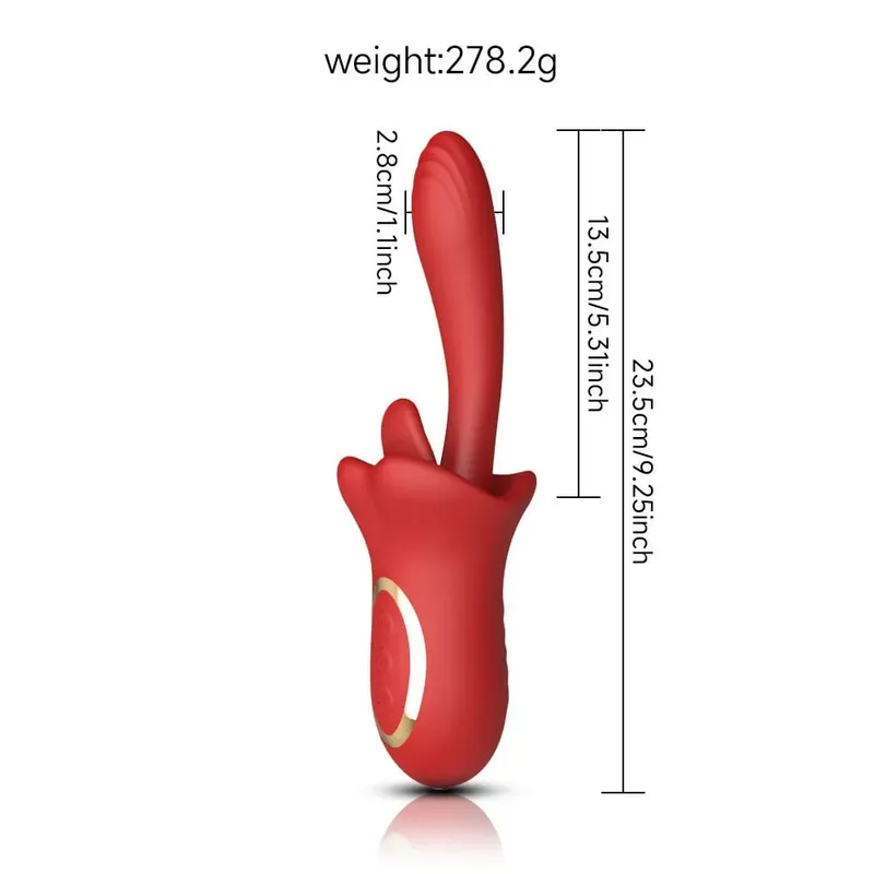 10 Speed Thrusting Vibrator for Women 3 Tongue Licking Modes G Spot Clitoris Massager 100% Waterproof Adult Sex Toys