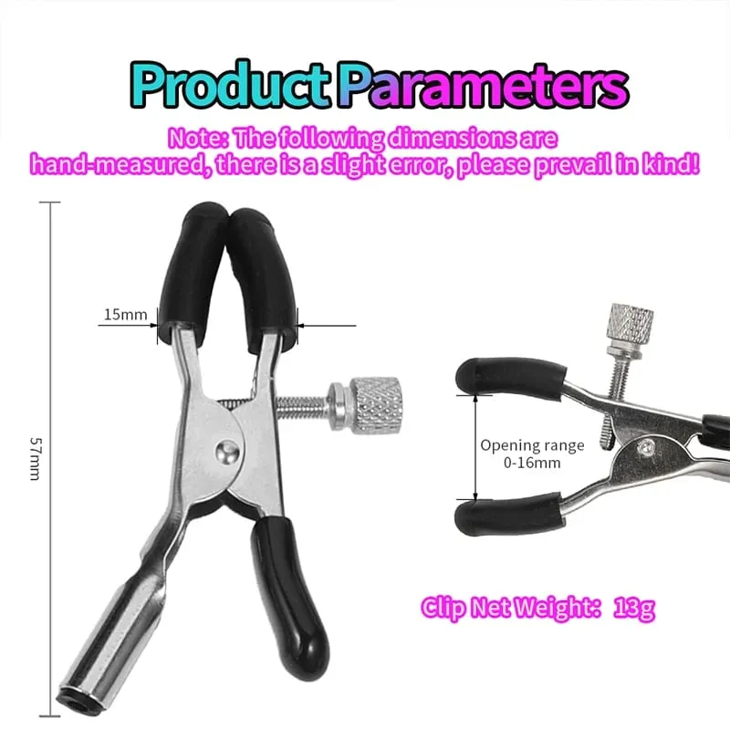 Remote Control Electric Shock Metal Nipples Clamps Breast Stimulation Massage Klitoris Labia Clips Mga Pang-adultong Laruan para sa Mga Babaeng Lalaki — image 4