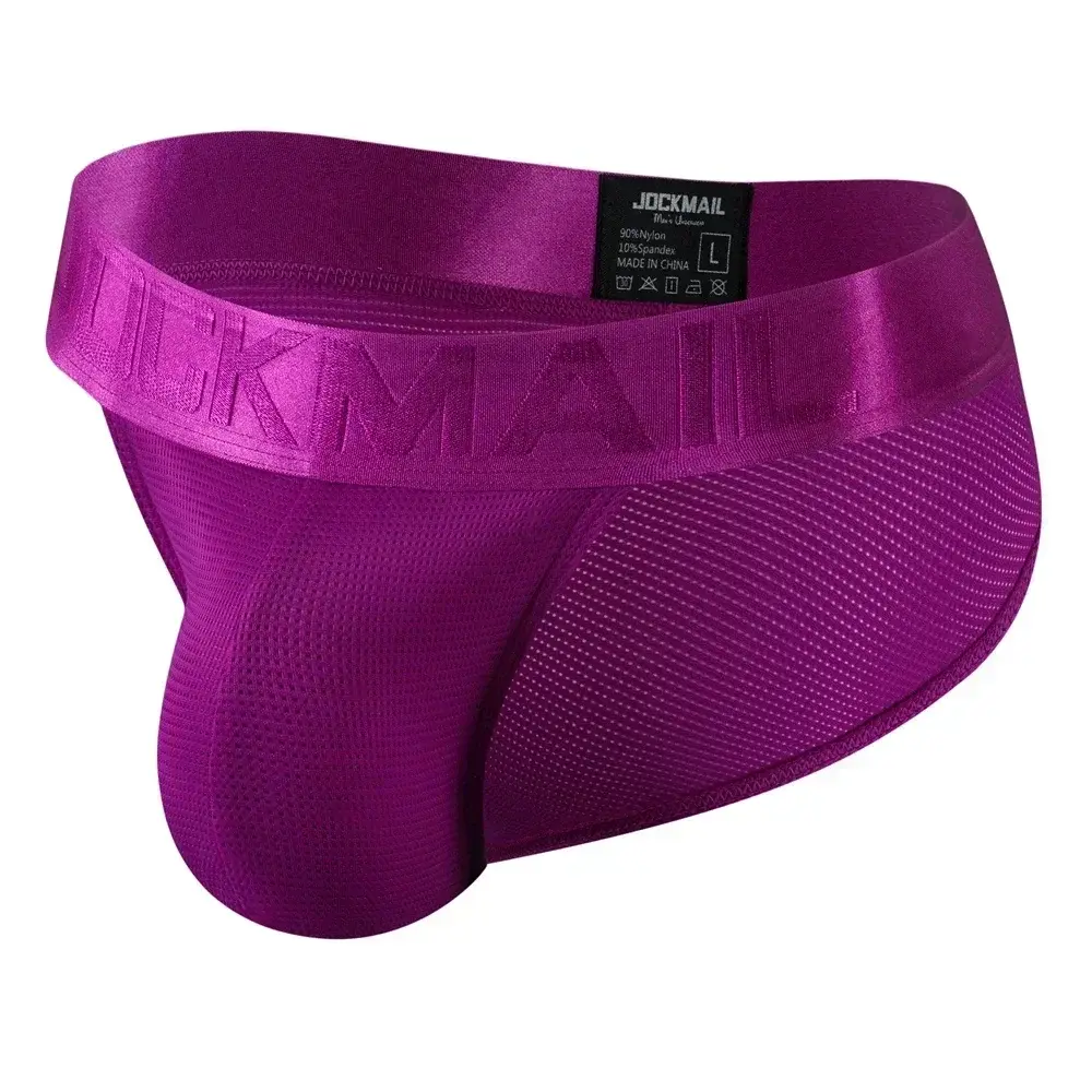 Cuecas masculinas cuecas de malha de náilon secagem rápida cuecas de biquíni deslizamento masculino tanga cuecas jockstrap gay — image 10