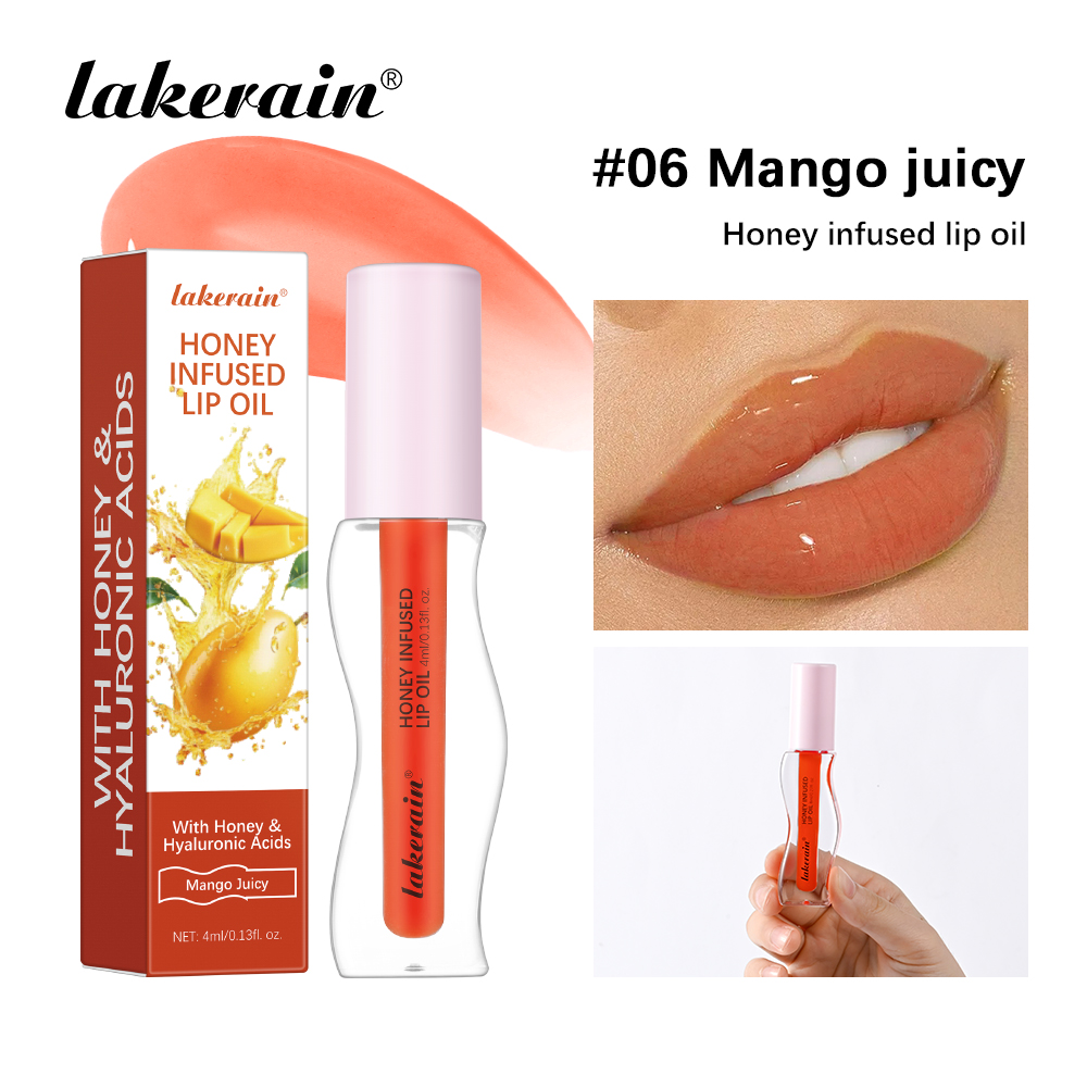 Pha Lê Trái Cây Mật Ong Tinh Chất Môi Dầu Gợi Cảm Đầy Đặn Môi Thạch Dâu Tinted Lip Chất Lỏng Chống Thấm Nước Dưỡng Ẩm Dầu Lipgloss Trang Điểm — image 12