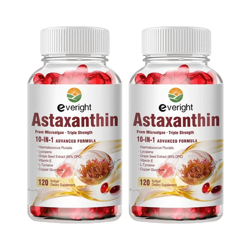 Astaxanthin 24mg – Potent Antioxidant for Skin Eyes & Immune Health – 10-in-1 with Lycopene Grape Seed Vitamin E & Zinc — image 9