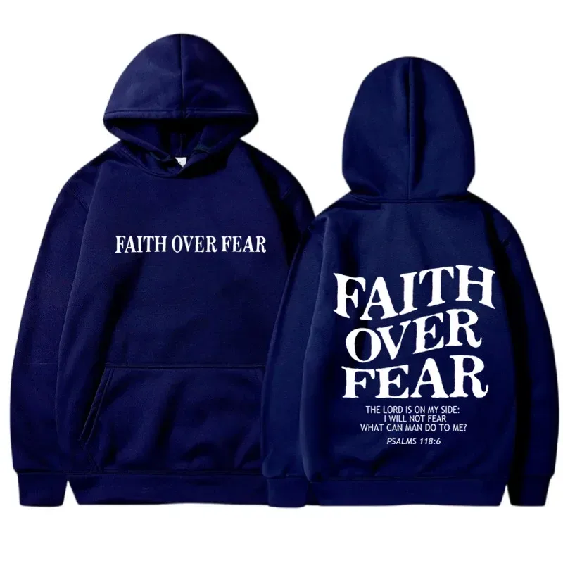 2026 new FAITH OVER FEAR Print Hoodies Eco Soft Fabric Men Women Casual Long Sleeve Hooded Sweatshirt Hip Hop Harajuku Y2k — image 10