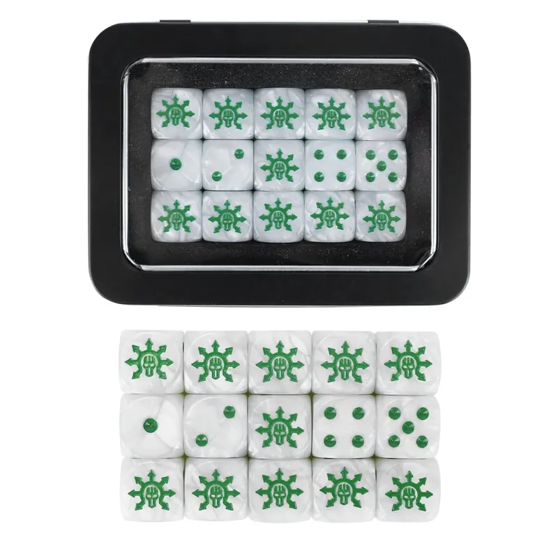 15PCS 16mm/0,63inch D6 Wargaming sada kostek pro stolní miniatury hry Sledování poškození armádní frakce žetony kostek — image 18