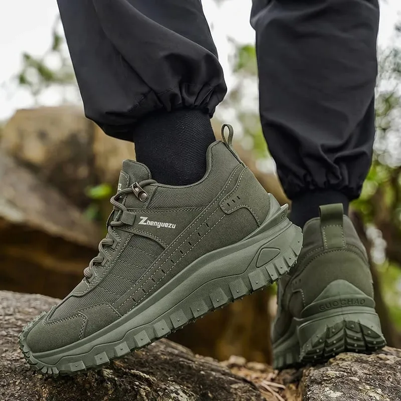 Autumn New High-Top Plus Size Casual Sports Shoes Outdoor Hiking Boots Comfortable Thick Sole Lightweight Casual Walking Shoes Suitable for All-Season Daily Outdoor Activities Walking And Travel Mountaineering Camping Gear — image 8