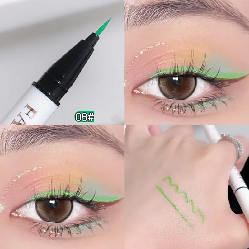 12 สีปากกาอายไลเนอร์กันน้ำ Ultra-Fine Tip Liquid Eyeliner Long-Lasting Eye Liner Quick-แห้งแต่งหน้าสีสันสำหรับคอสเพลย์ — image 15