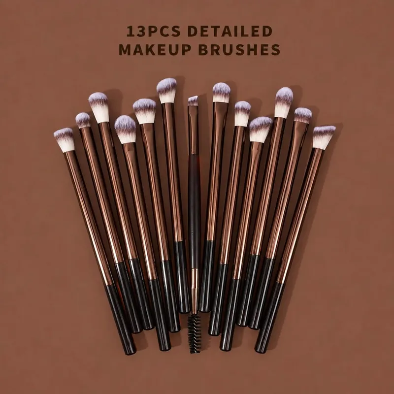 15Pcs Professional Makeup Brush Set Soft Synthetic Hair Foundation Powder Blending Eye Brushes With Leather Bag Beauty Cosmetic — image 2
