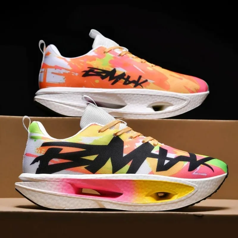 Men Running Shoes Carbon Board Marathon Speciality Sports Outdoor Air Breathable Lightweight Women Comfortable Athletic Sneakers — image 2