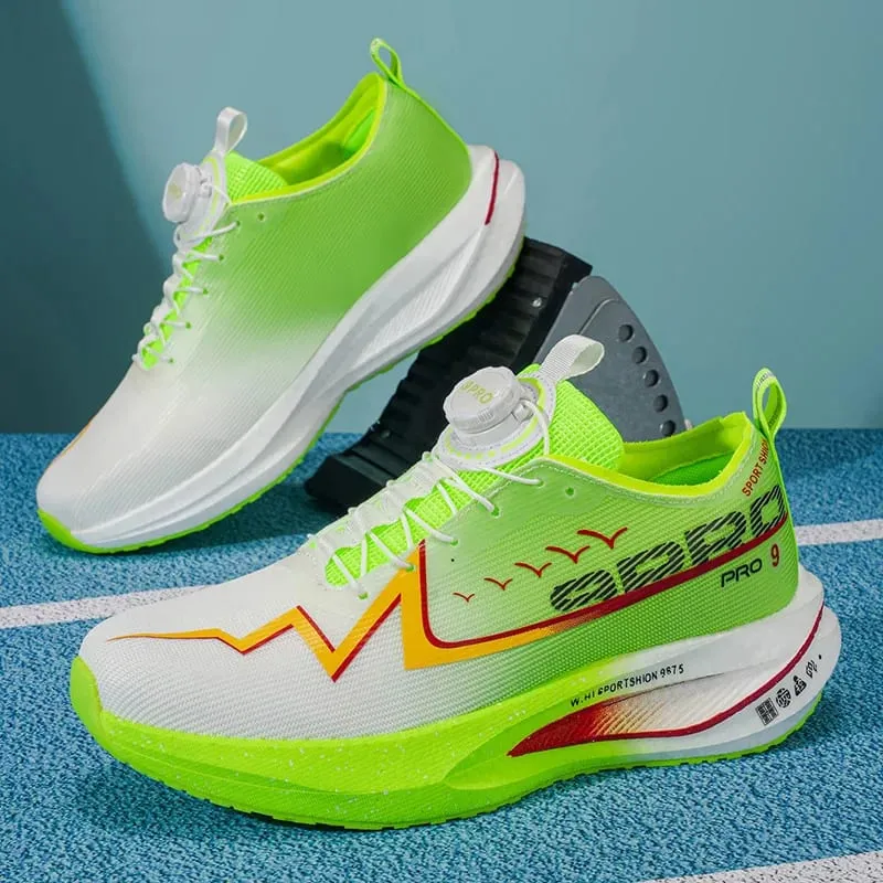 Men Running Shoes Carbon Board Marathon Speciality Race Sports Air Breathable Lightweight Women's Comfortable Athletic Sneakers — image 5