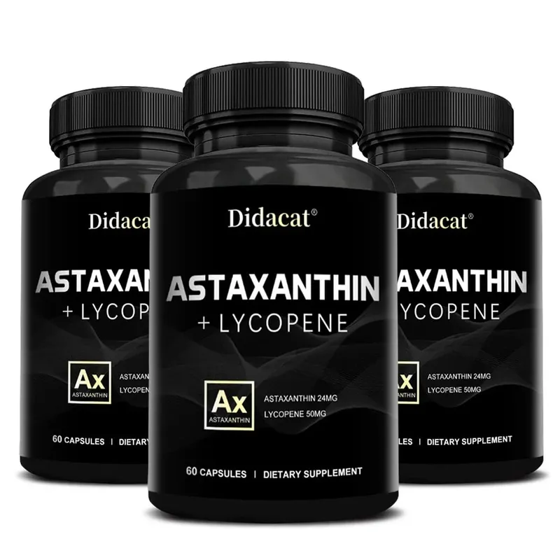 Astaxanthinesupplement voor mannen en vrouwen | Van Haematococcus Pluvialis Microalgen voor ondersteuning van de oog- en huidgezondheid