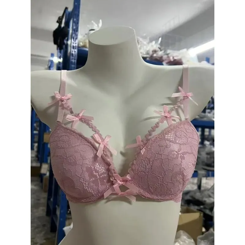 セクシーな BANERDANNI Bowknot Purple Underwear Set Thin Shoulder Strap Comfort Pure Look Women Intimate Lingerie 32-38 Daily Clothing — image 2