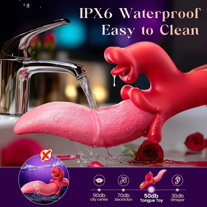 3 in 1 Tongue Licking Dildo Vibrator for Women Flapping Rotating Clitoris Stimulator G Spot Massage Female Masturbator Sex Toy — image 4