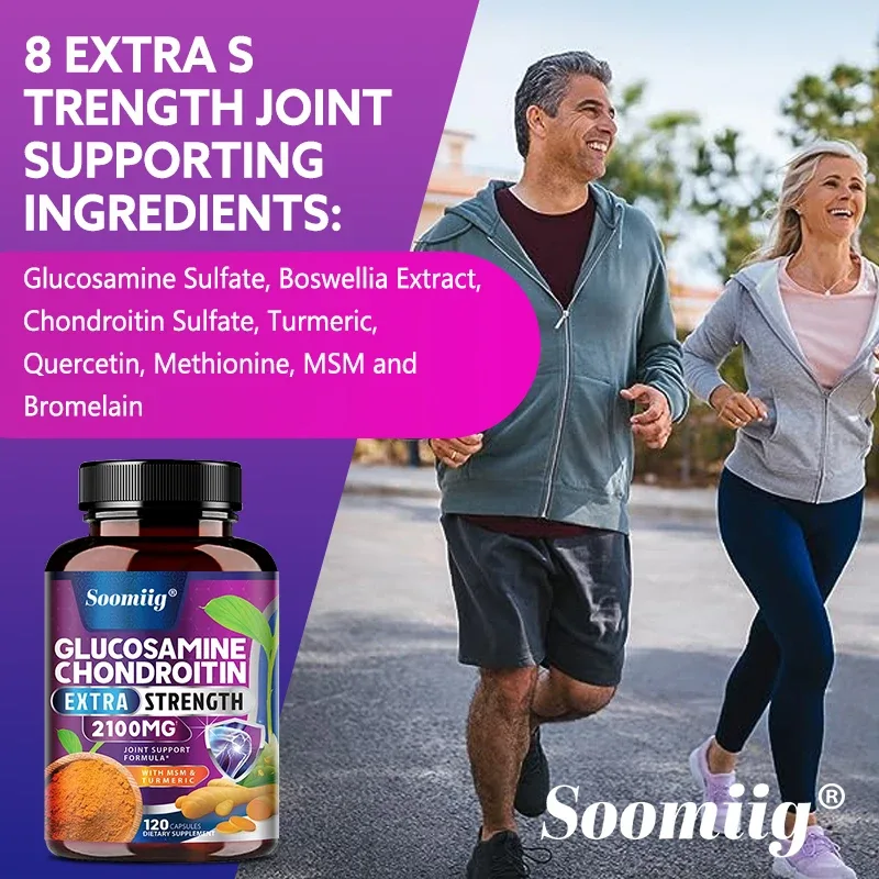 Glukosamin Chondroitin Kurkuma MSM - Trojitá síla pomáhá s pohyblivostí kloubů Doplněk pro podporu imunity — image 6
