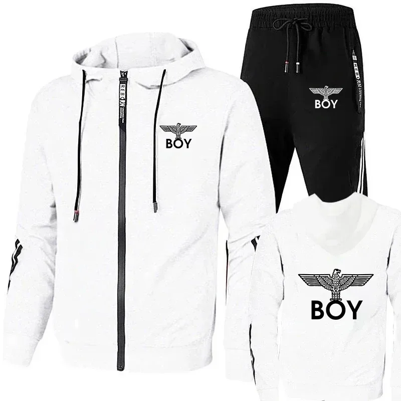 2026BOY Mini Eagle Logo Casual Hooded Sports Set Men's Women's Two-Piece Set Drawstring Pants Streetwear Comfortable Fitness Out — image 6