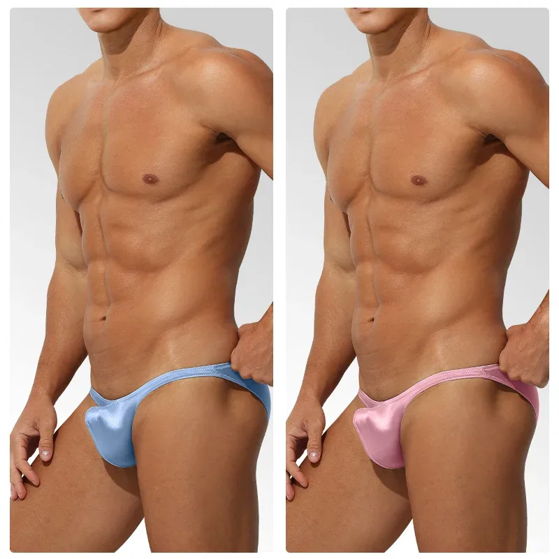 Låg midja is Silke Satin Herrunderkläder Tight Fit Sport StyleJJ Boosting Lyx Sensuell Trosor Ungdom Nylon Spandex — image 7