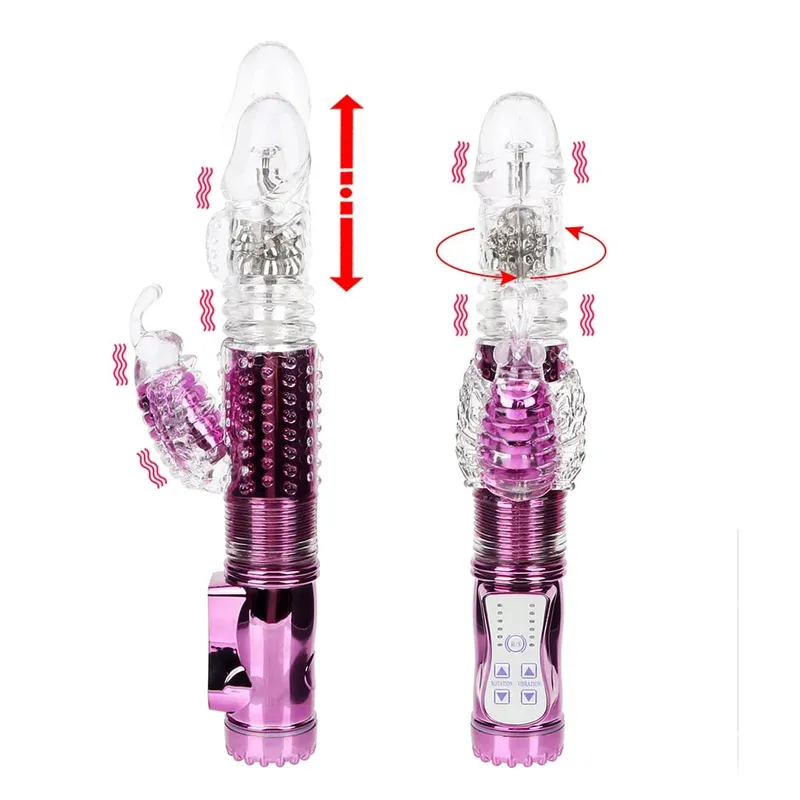 Automatic Stretch Rotate Vibrators For Women Clitoris Stimulator Vaginal Anal Plug Fake Dildos Female Masturbator Sex Toys Adult — image 4