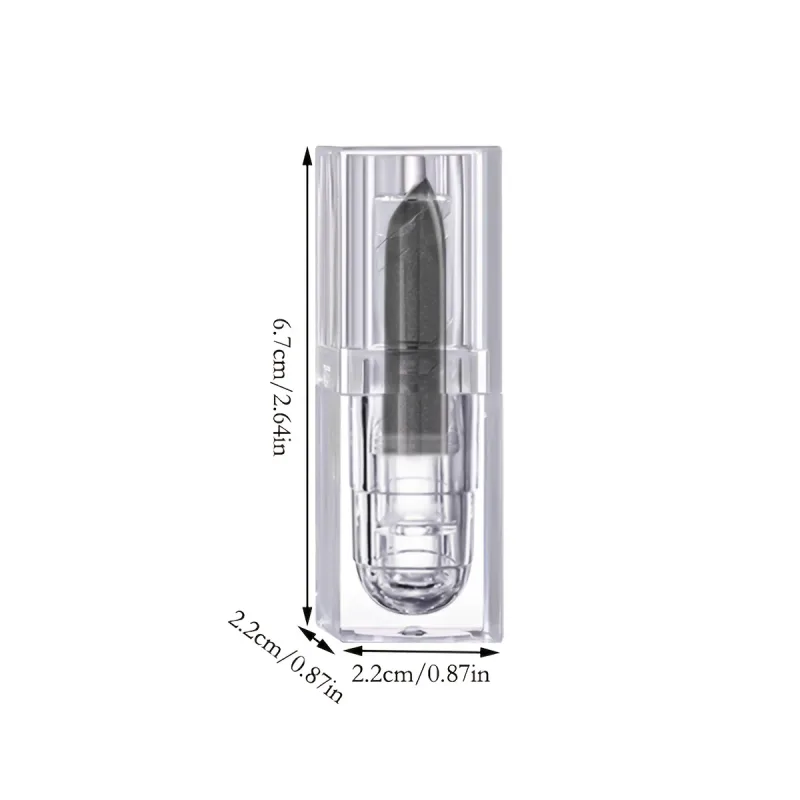 Clear Square Case Glitter Black Matte Purple Lipstick Halloween Cosplay Stage Creative Dark Lip Makeup
